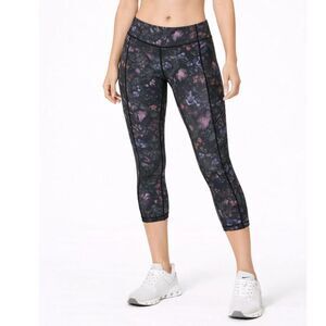 Lululemon Speed Up Crop Leggings 21" Frozen Flourish‎ Multi Luxtreme Size 4